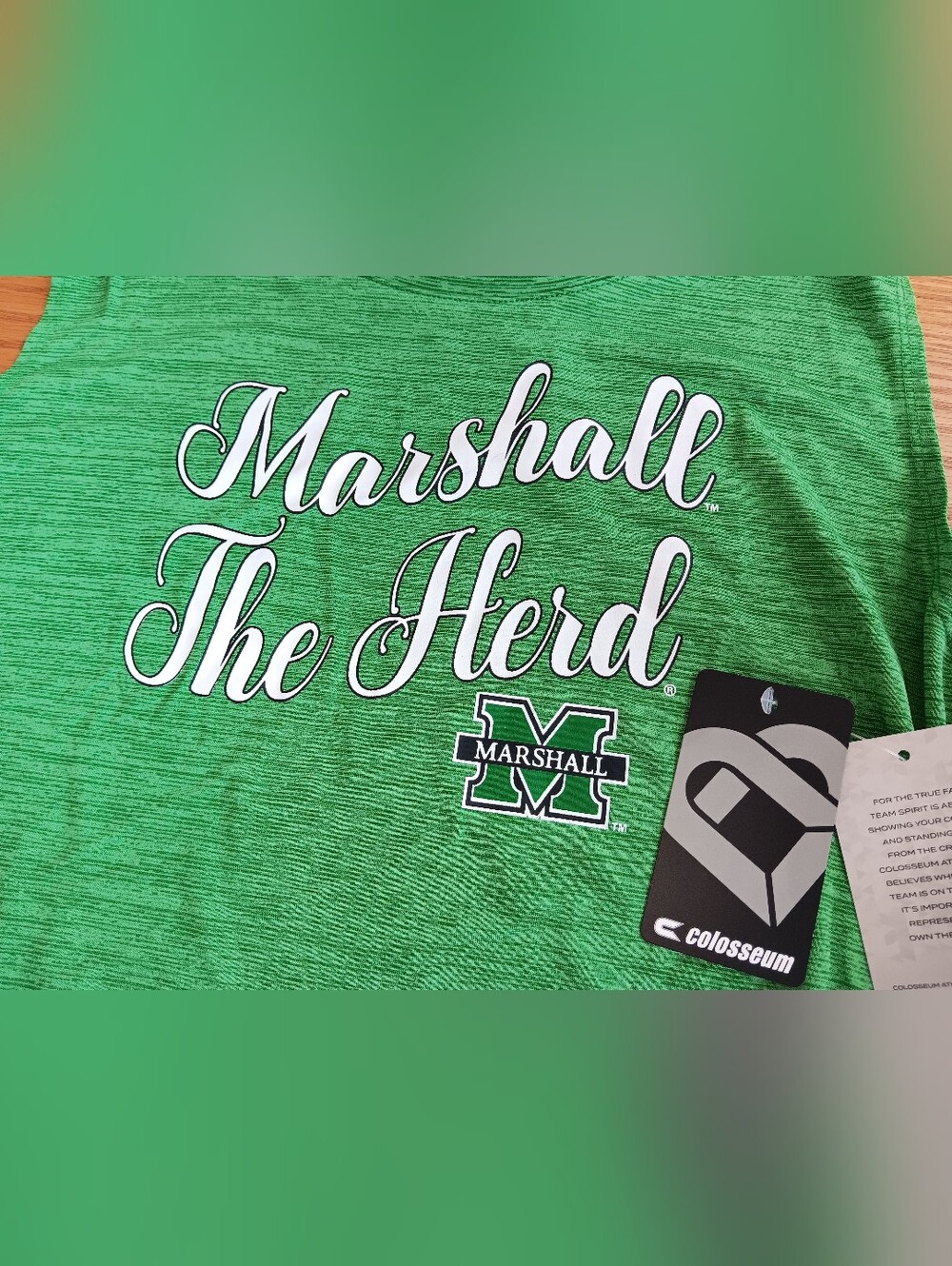 Marshall Green Athletic Tank. Ladies New.